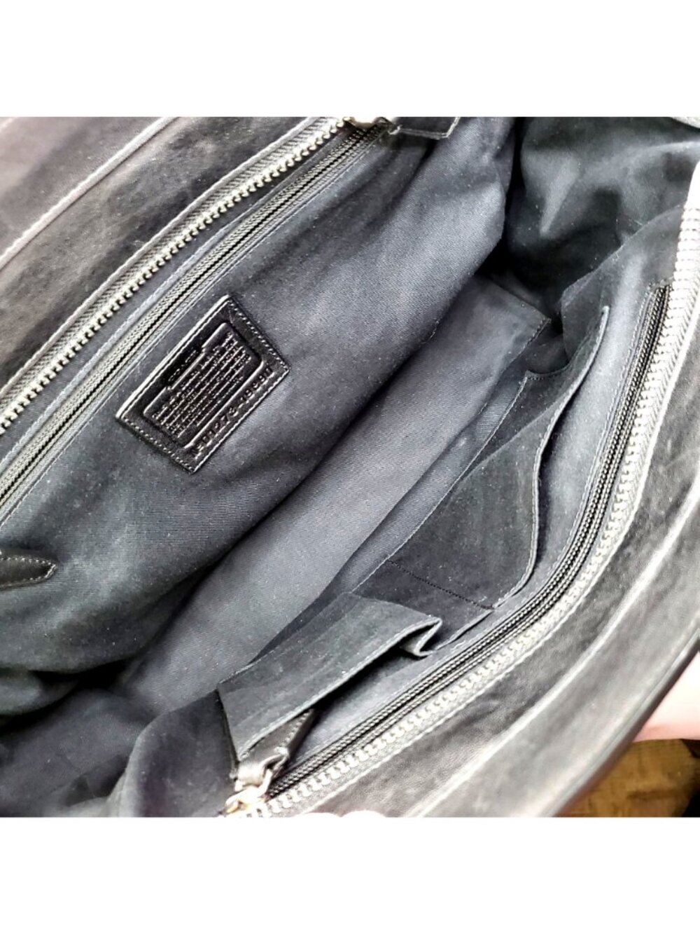 Coach Legacy Candice Carryall Black Leather Tote Bag Tassel & Dust Bag Y2K 19890 - Picture 13 of 14